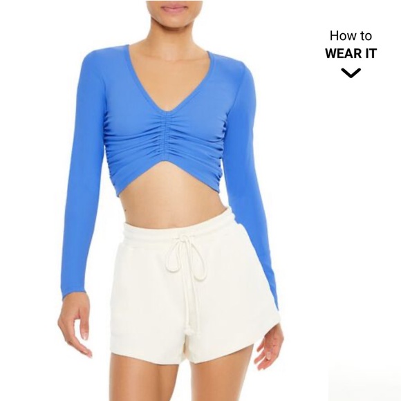 Active Ruched Crop Top - Picture 1 of 7